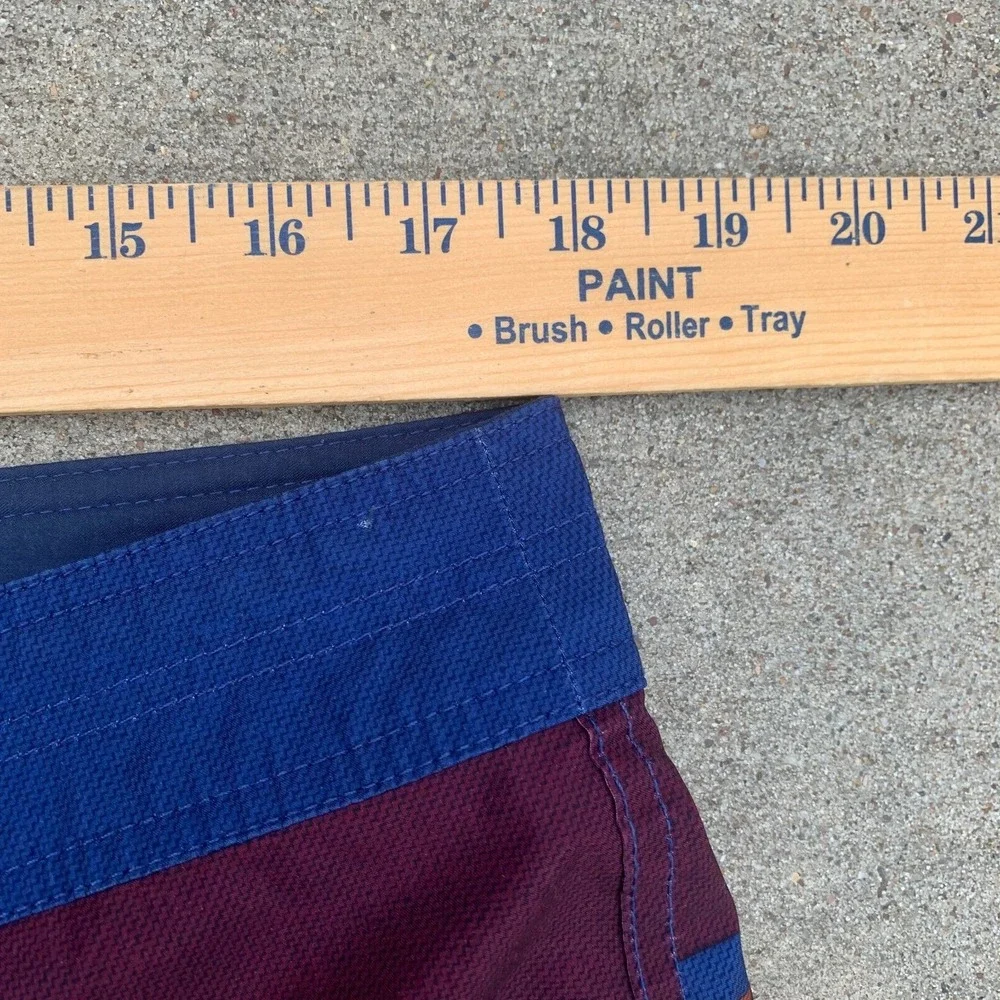 Vans Nathan Fletcher‎ Board Shorts Size 34 Blue Maroon 